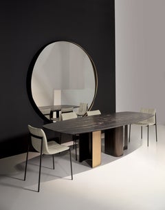 Cantori Mirage 2 Rectangular Dining Table Black Cosmic Marble Top 300cm 118.1 in