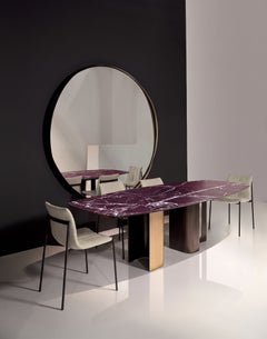 Cantori Mirage 2 Rectangular Dining Table with Red Marble Top 300 cm 118.1 in