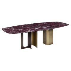 Cantori Mirage 2 Rectangular Dining Table with Red Marble Top 300 cm 118.1 in