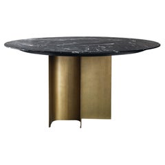 Cantori Mirage Round Dining Table with Marble Top and Sculptural Base 160 cm