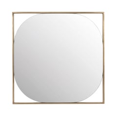 Cantori Willow Luxury Large Square Wall Mirror with Brushed Brass Metal Frame