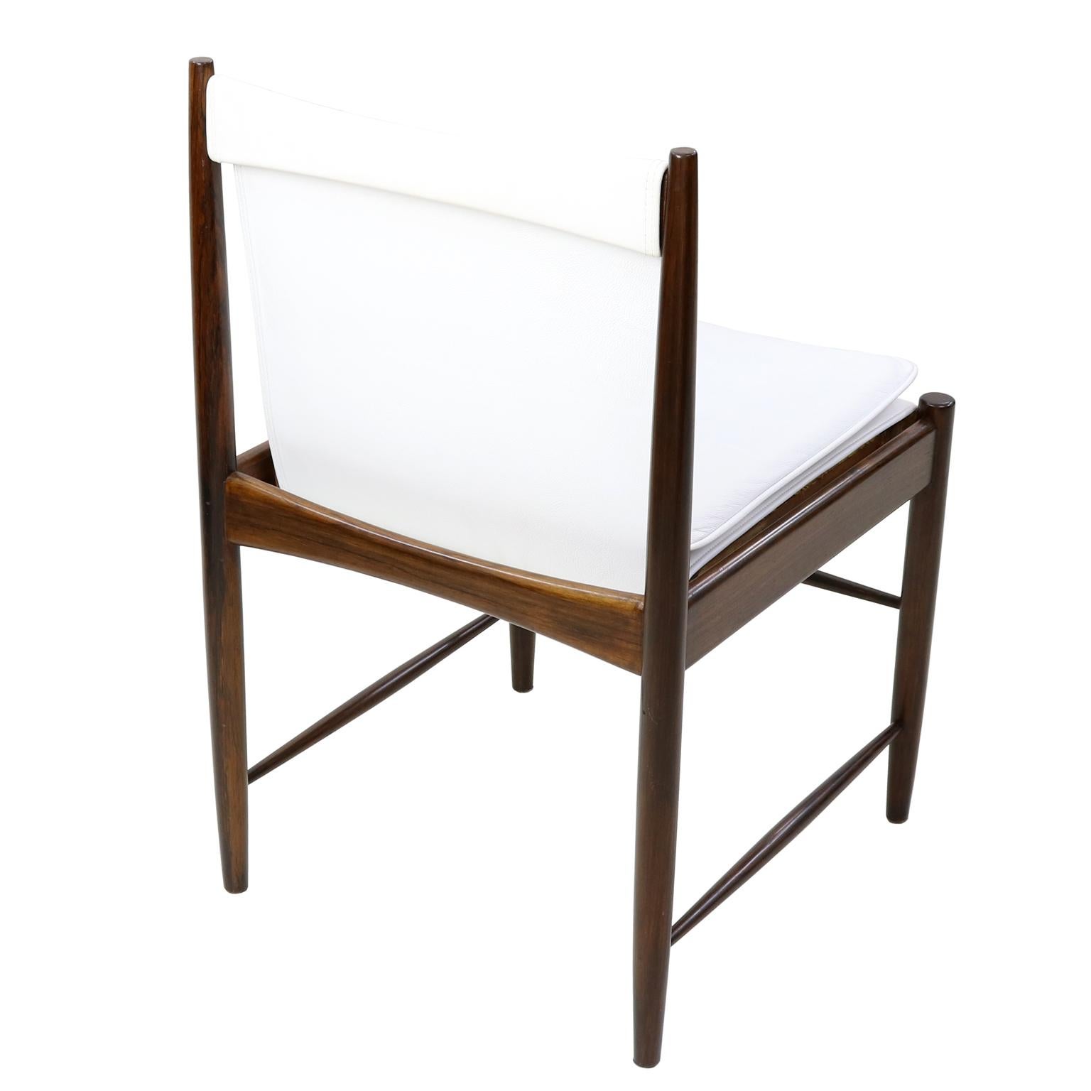 Mid-Century Modern Cantu Chair by Sergio Rodrigues in Jacaranda with Leather Upholstery