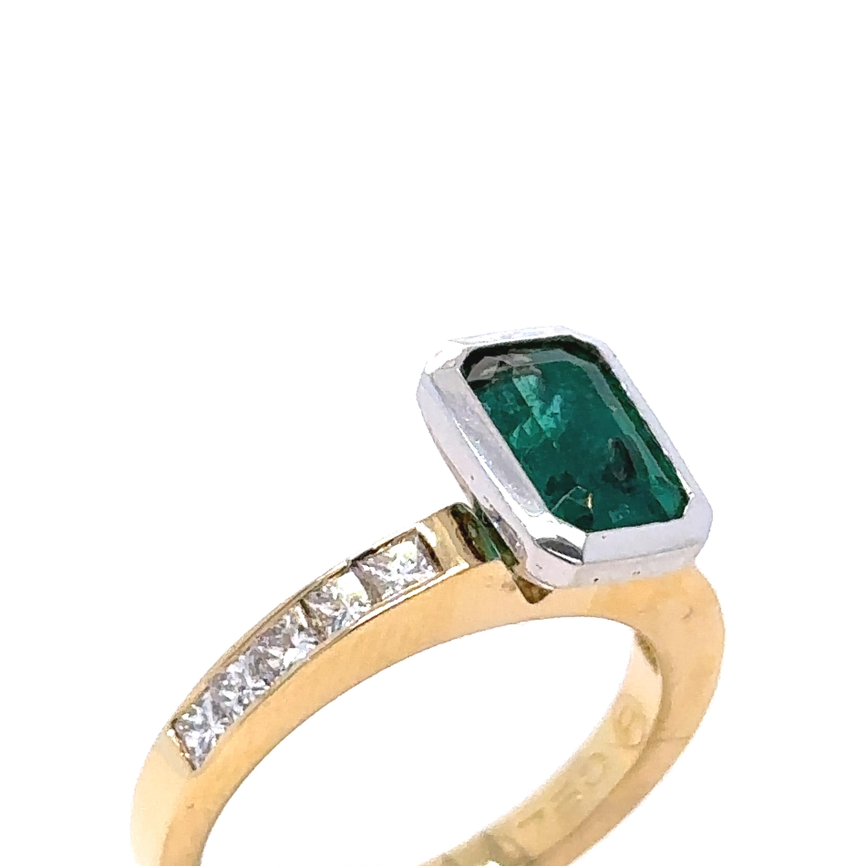 Canturi Zambian Smaragdring 1,35 Karat (Smaragdschliff)