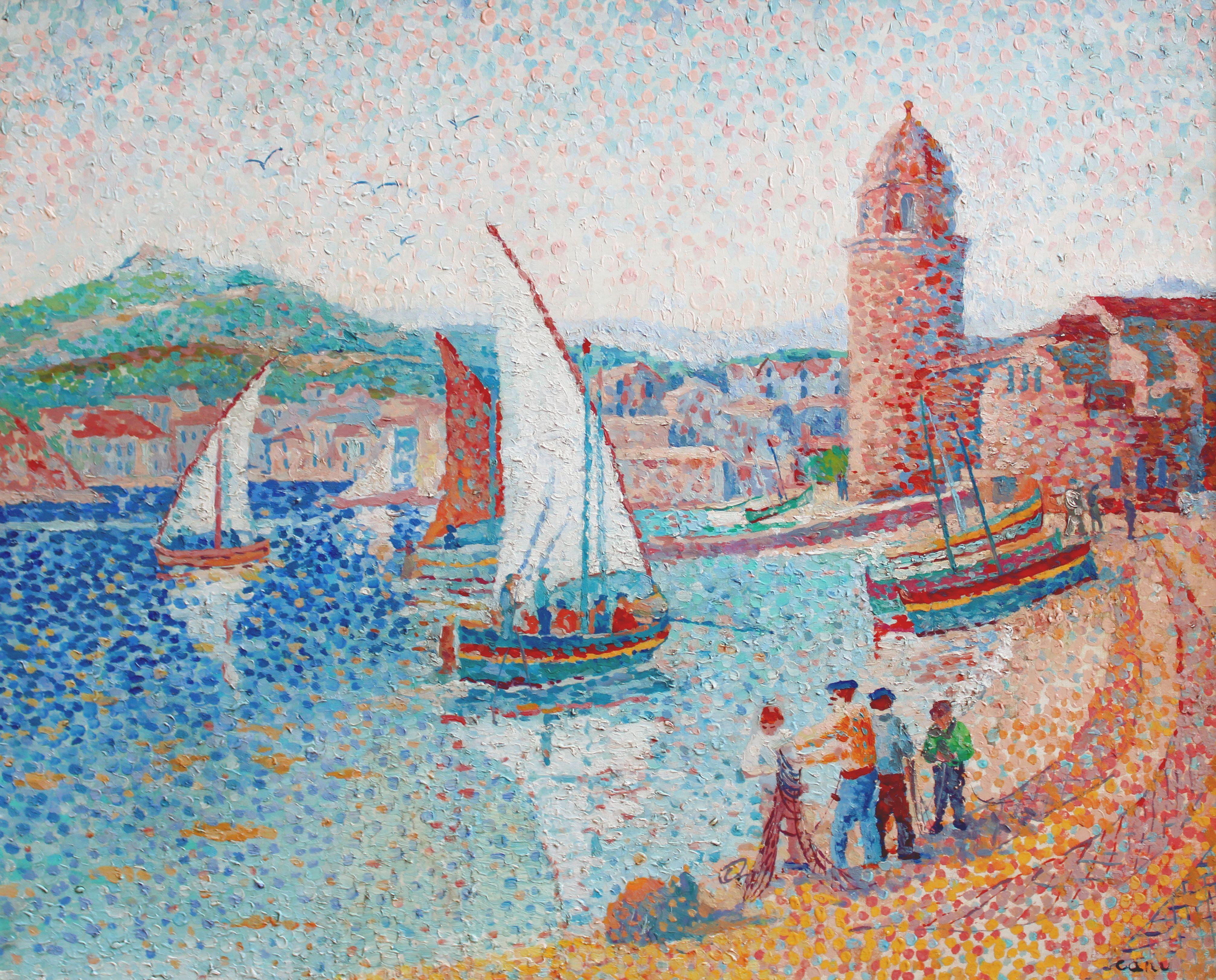Collioure. Oil on canvas 50, 5 x 61 cm For Sale 6
