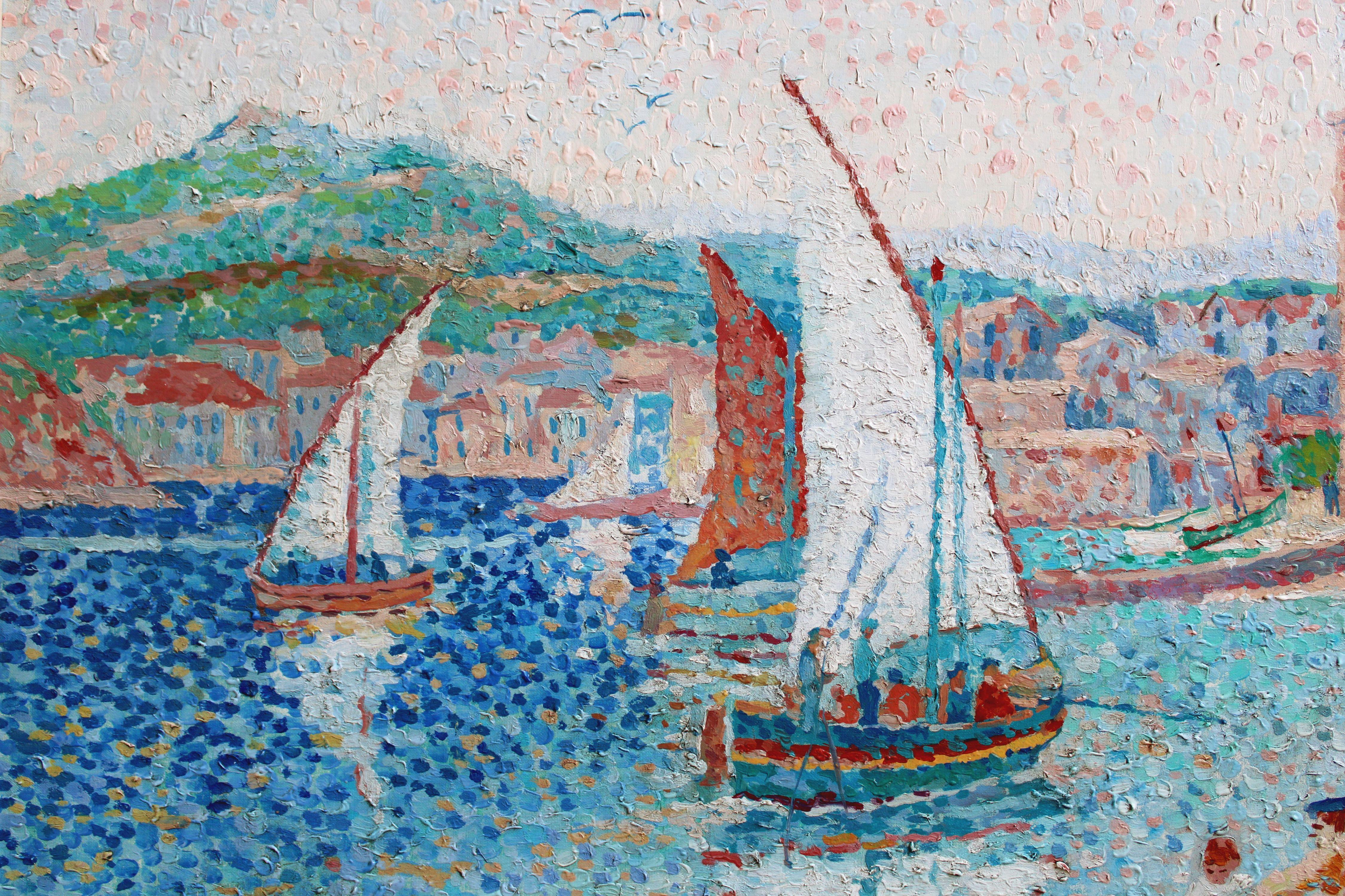 Collioure. Oil on canvas 50, 5 x 61 cm For Sale 7