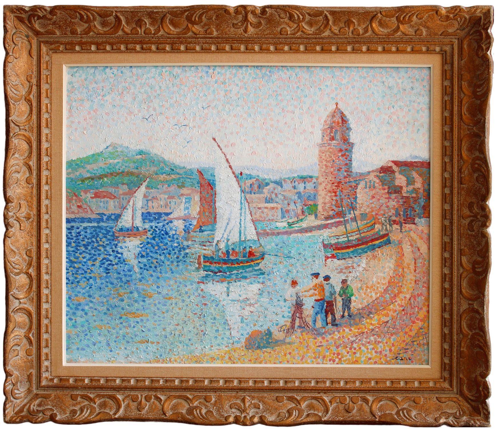 Collioure. Oil on canvas 50, 5 x 61 cm - Painting by Canu Yvonne