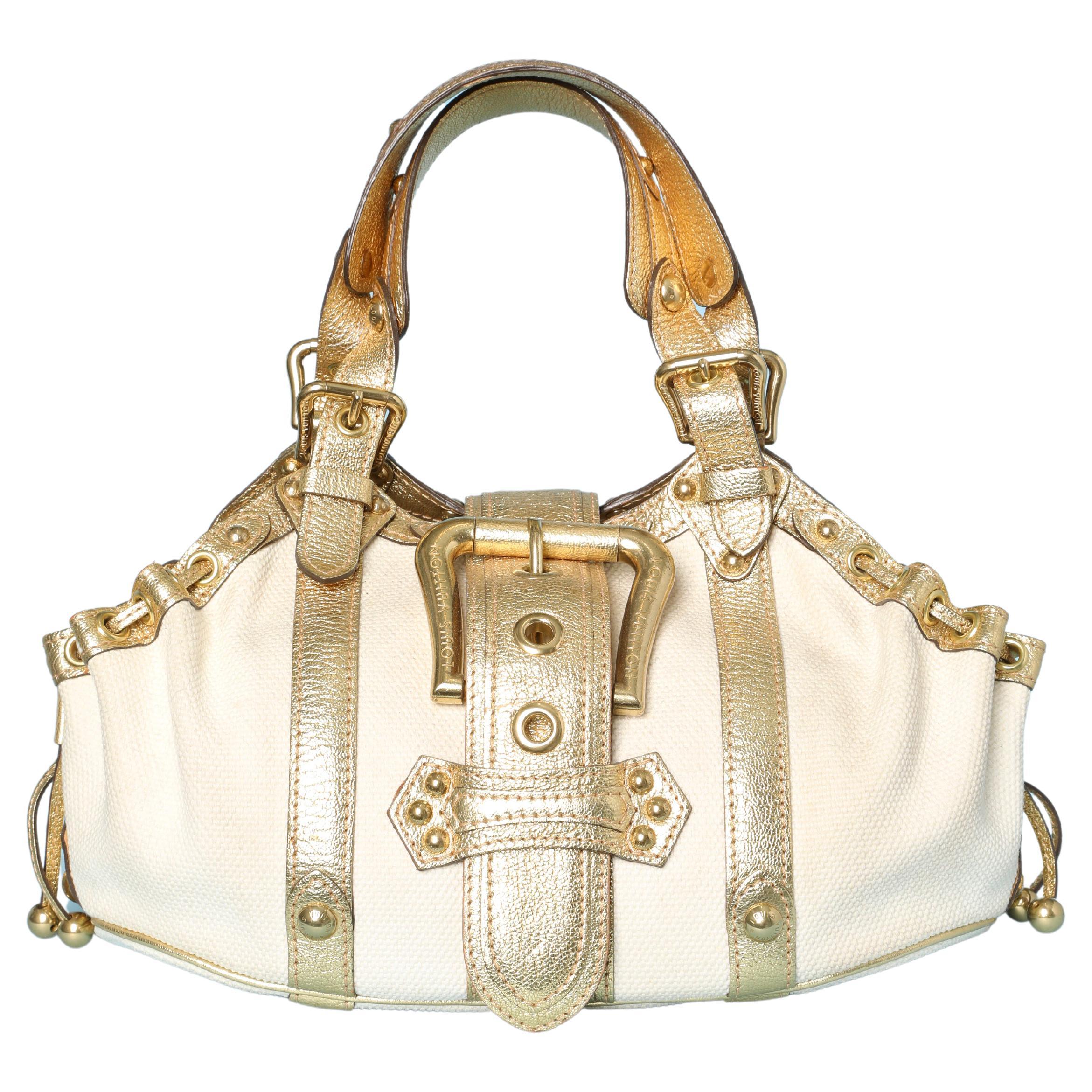 white and gold louis vuittons handbags