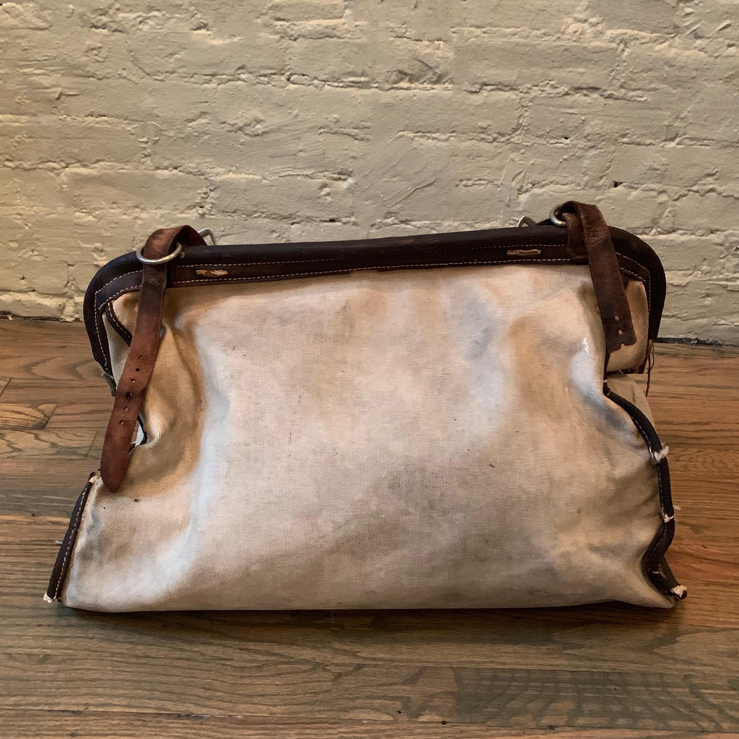 American Canvas and Leather Postman U.S. Mail Delivery Bag For Sale