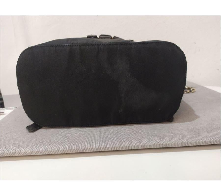 Black Prada Canvas backpack size Unique