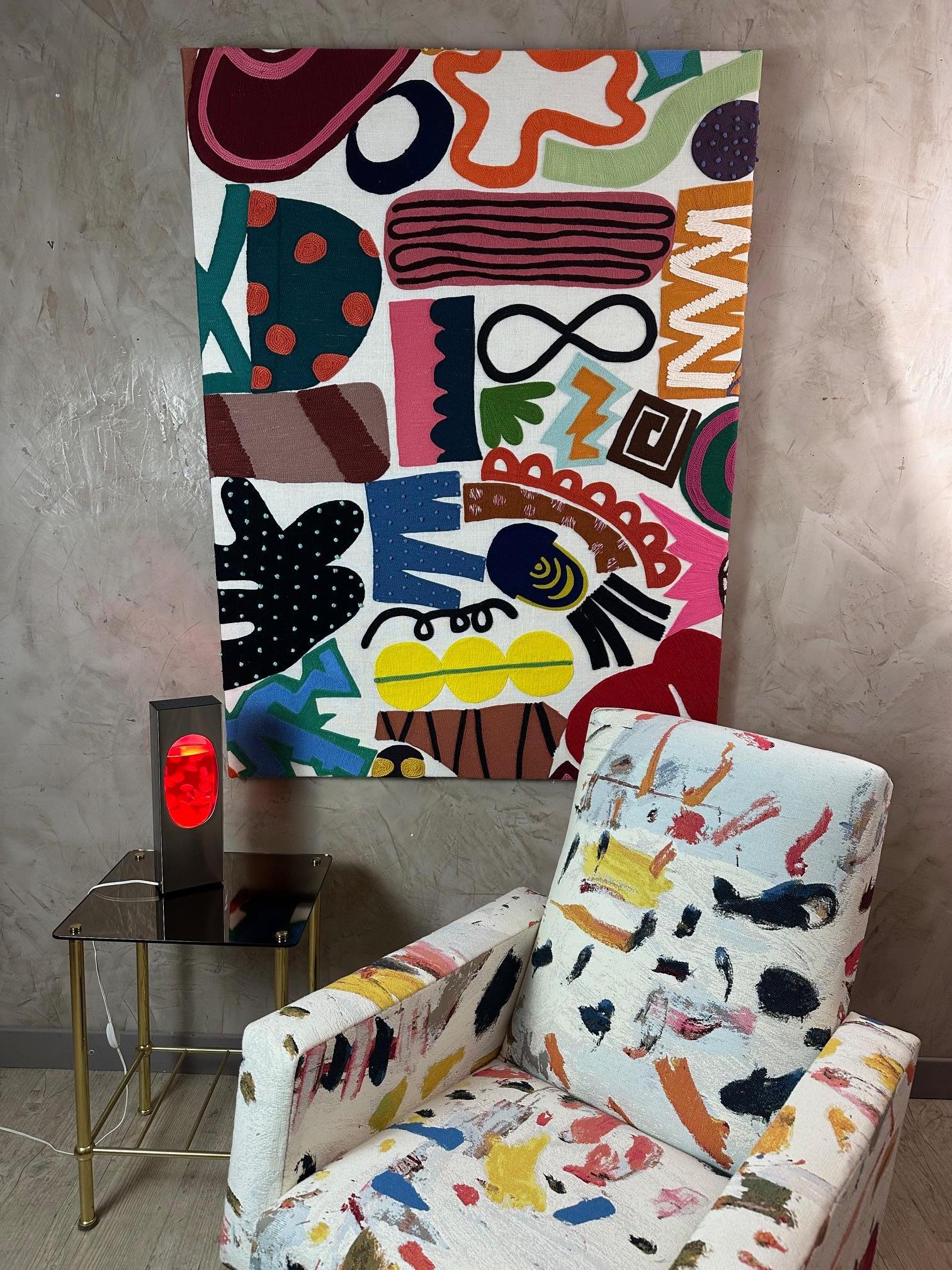 Canvas Covered with a Fabric By Pierre Frey and Designed by Emily Jackson 5