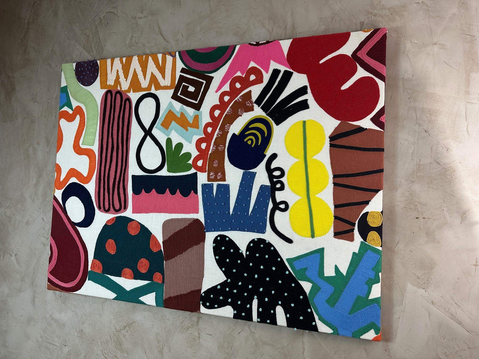 Canvas Covered with a Fabric By Pierre Frey and Designed by Emily Jackson 1