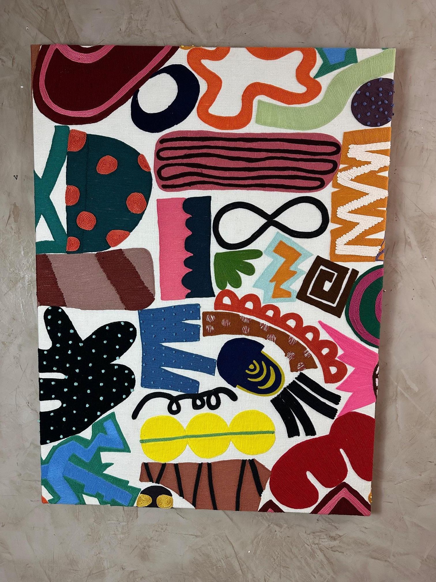 Canvas Covered with a Fabric By Pierre Frey and Designed by Emily Jackson 2