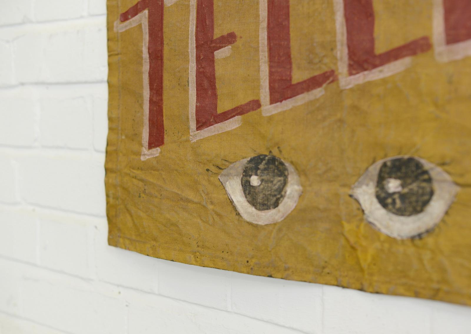 Canvas Fortune Teller Sideshow Banner, circa 1950s In Good Condition In Gloucester, GB