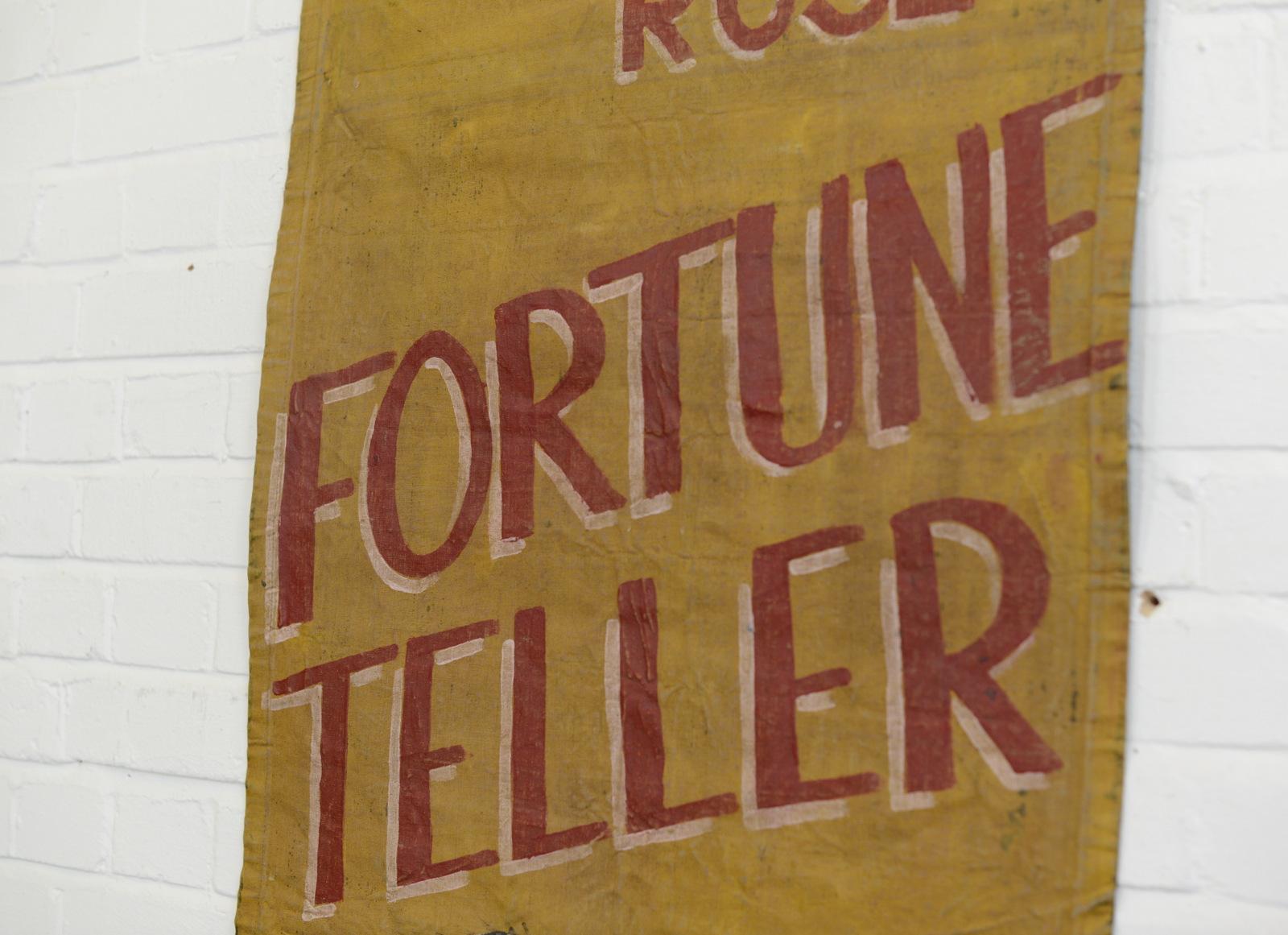 Mid-20th Century Canvas Fortune Teller Sideshow Banner, circa 1950s