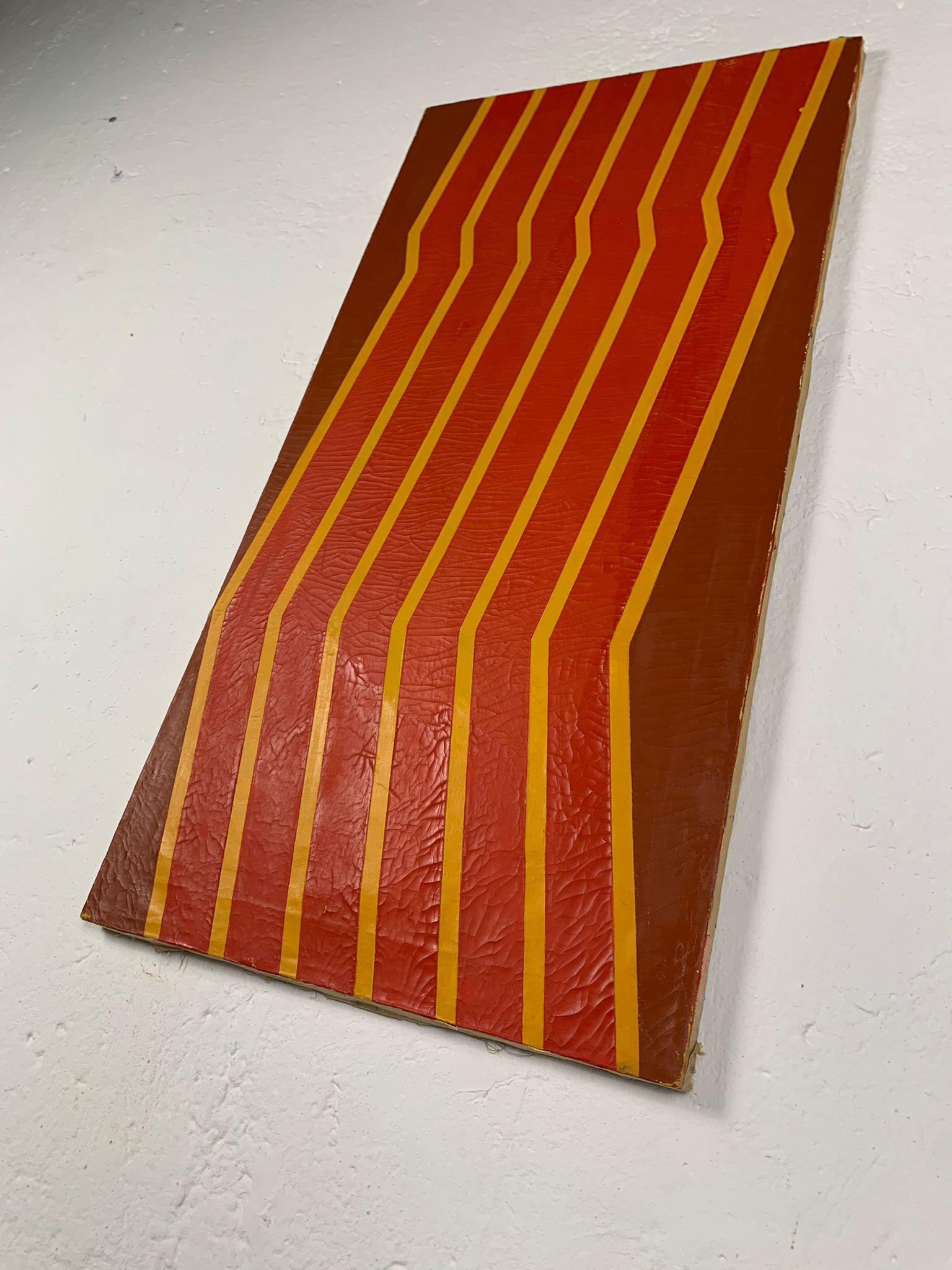 Canvas painting with geometric decoration, 1962 For Sale 11