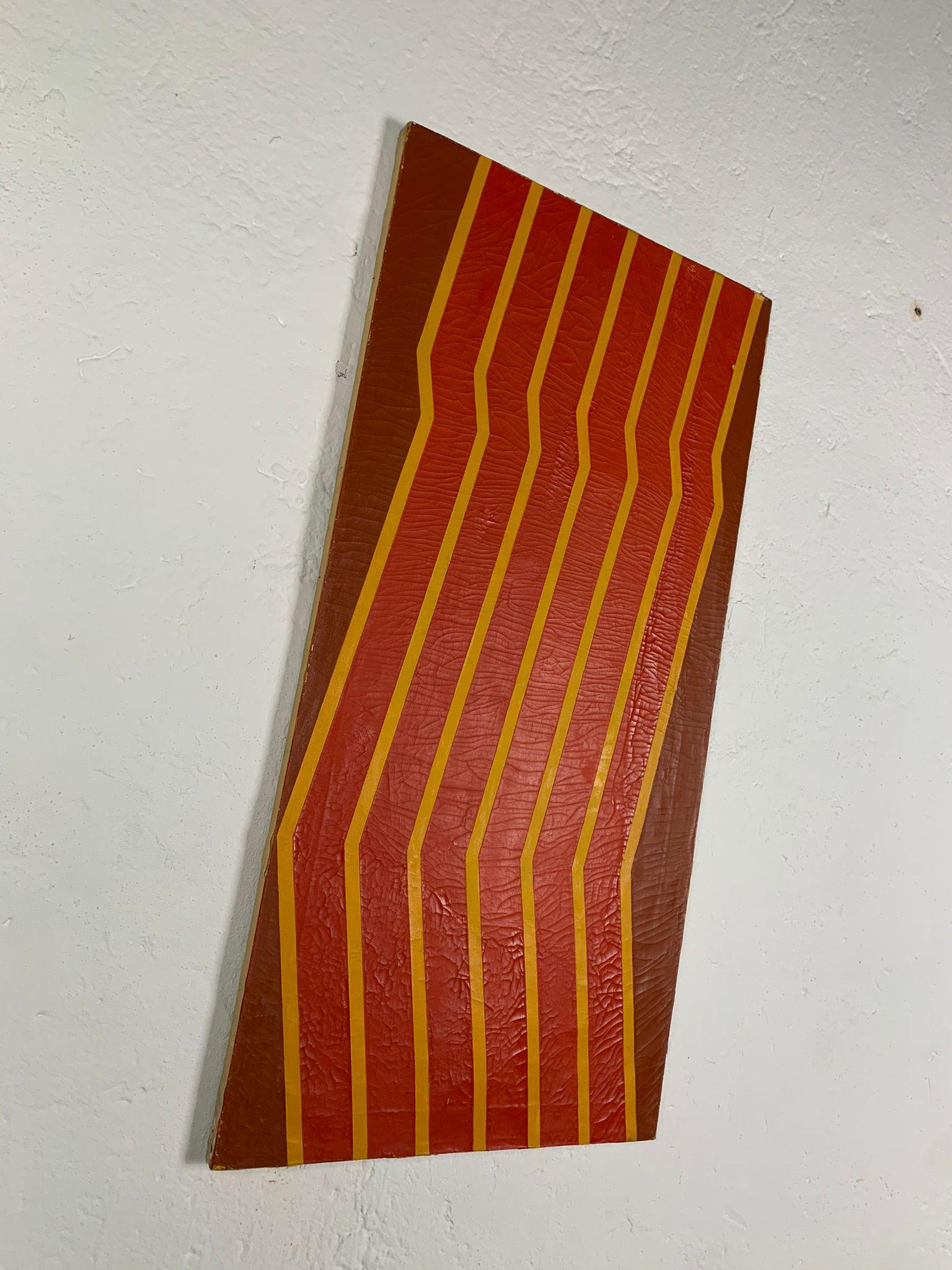 Canvas painting with geometric decoration, 1962 In Good Condition For Sale In Milano, IT