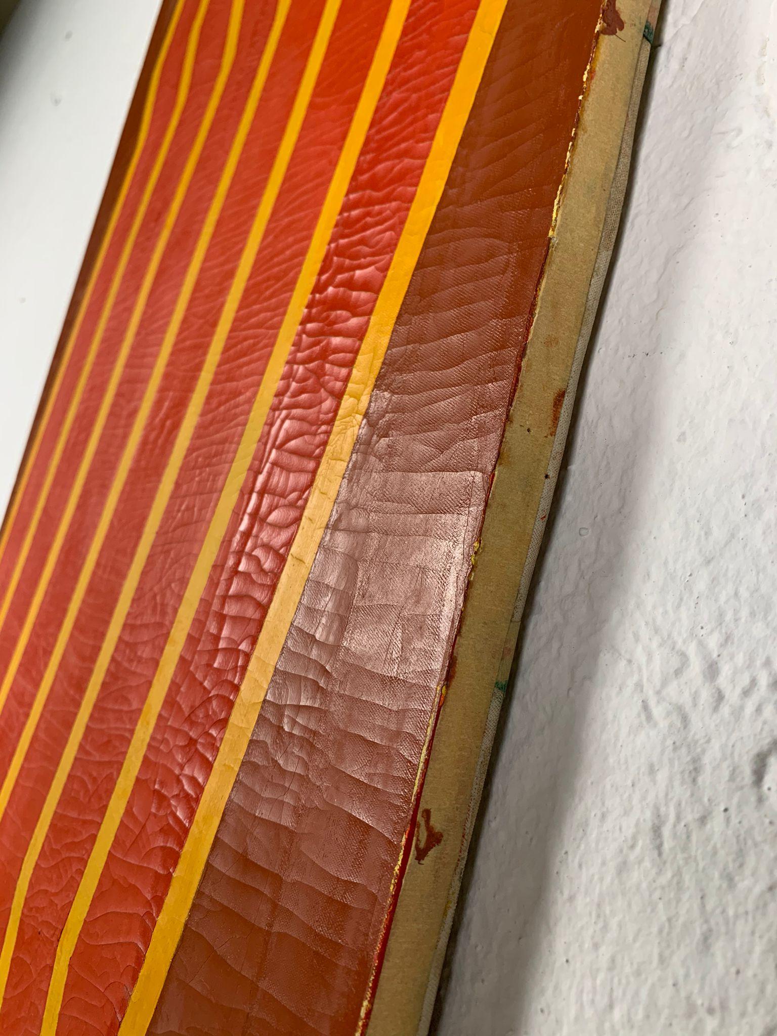 Canvas painting with geometric decoration, 1962 For Sale 2