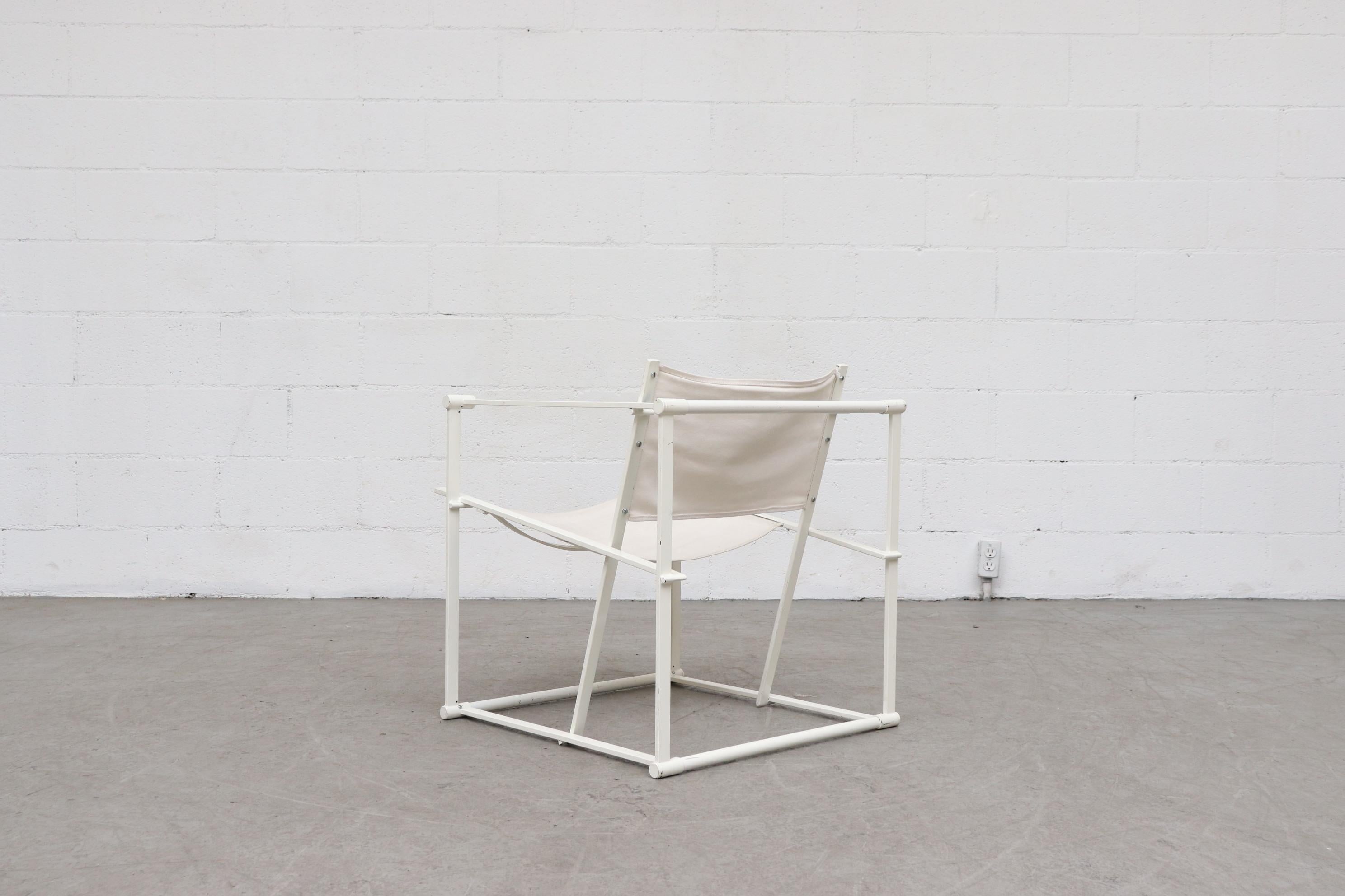 Canvas Pastoe Cube Lounge Chairs by Radboud Van Beekum In Good Condition In Los Angeles, CA