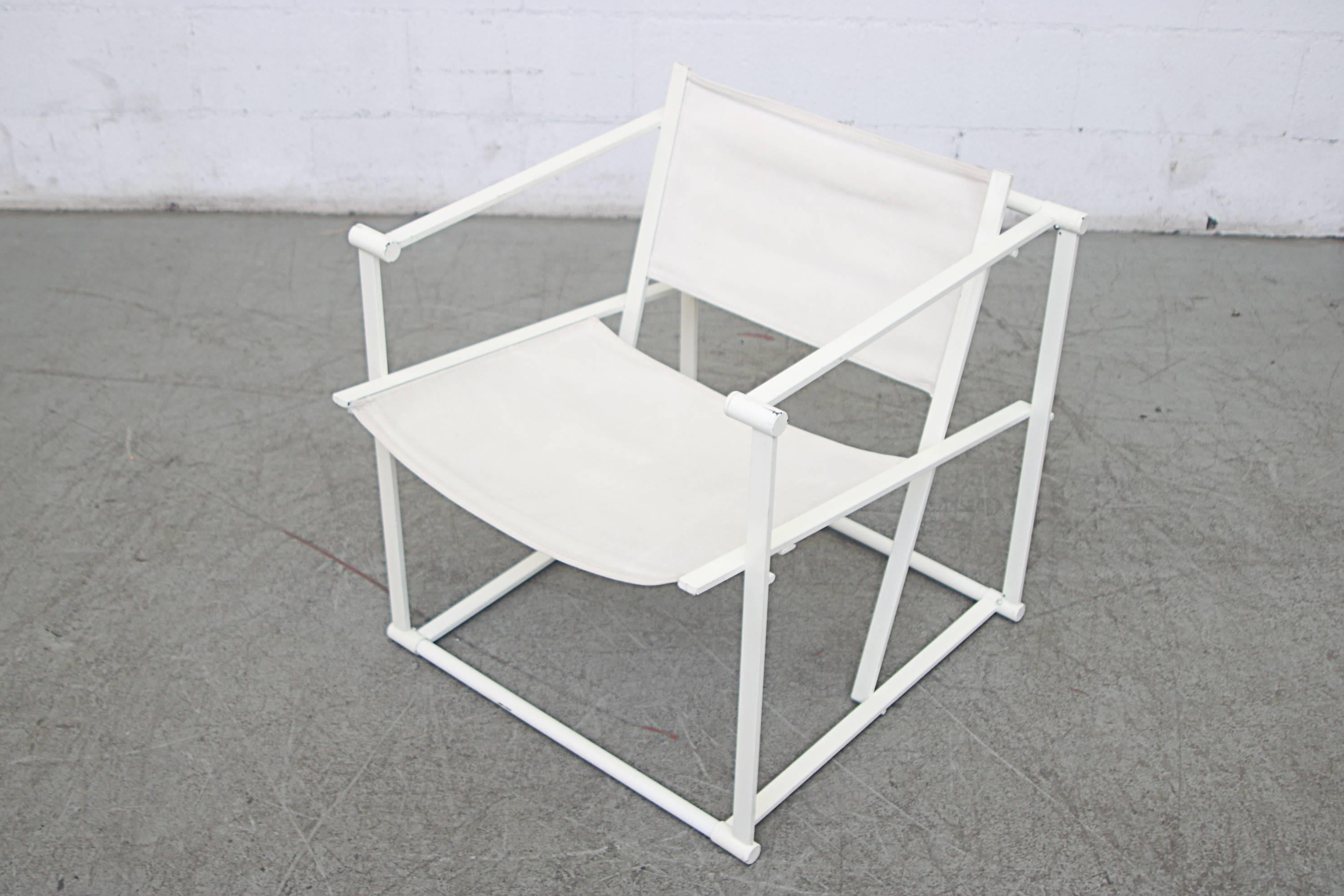 Mid-20th Century Canvas Pastoe Cube Lounge Chairs by Radboud Van Beekum