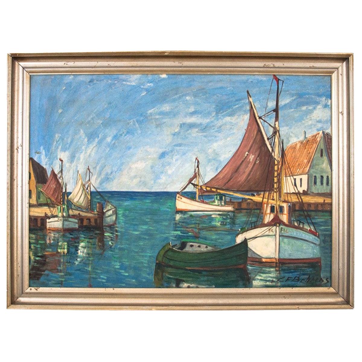 Canvas "Ships in Port"