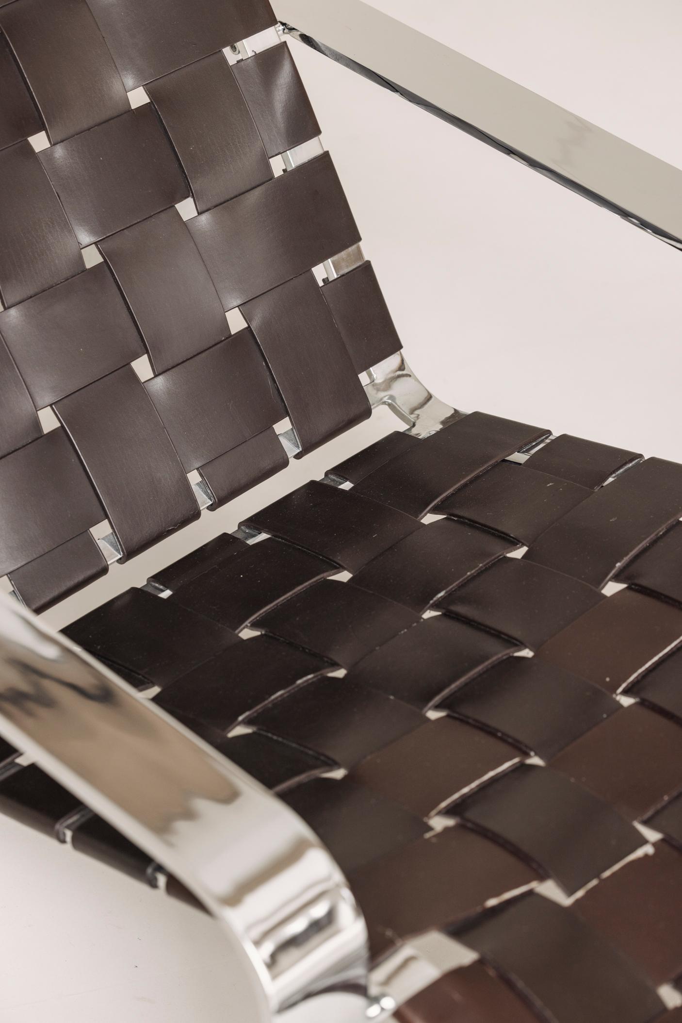 ‘Canyon’ chaise longue by Ralph Lauren in steel and leather, USA 2000s For Sale 2