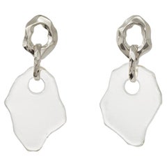 Pendientes Cañón de Plata de Ley 925 y Piedra Aire Claro de CLED