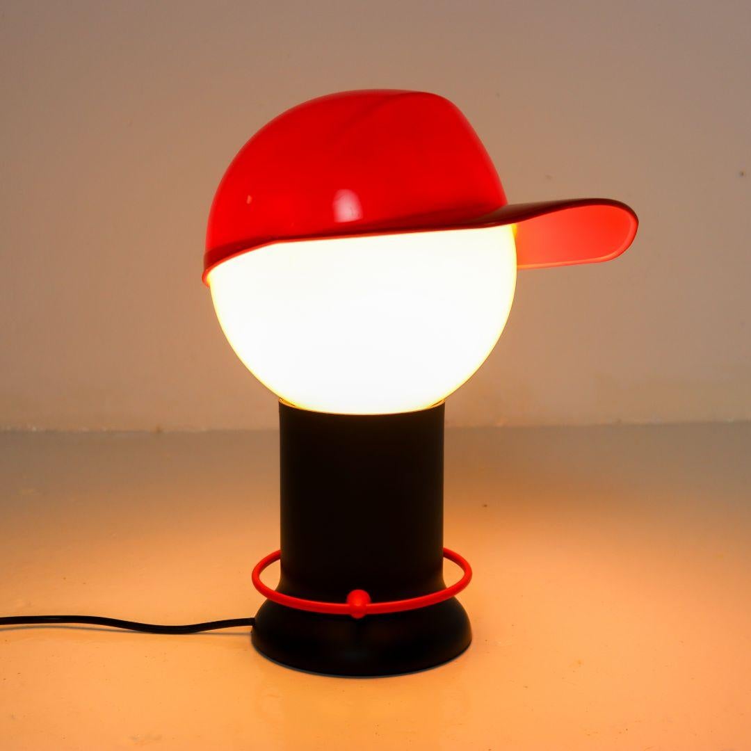Post-Modern Cap Table Lamp by Giorgetto Giugiaro for Bilumen For Sale
