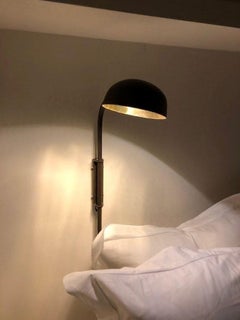 cap wall light brass black LED