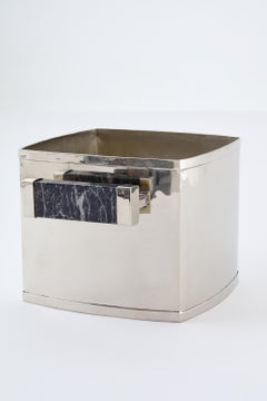 CAPA Champagne Bucket, Alpaca Silver & Black Marble