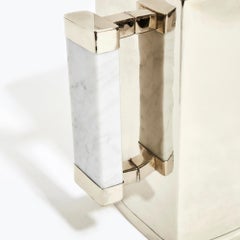 Cántaro grande CAPA, plata alpaca y mármol gris