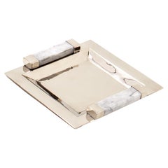 CAPA MINI Bandeja Pequeña, Alpaca Plata y Mármol Gris
