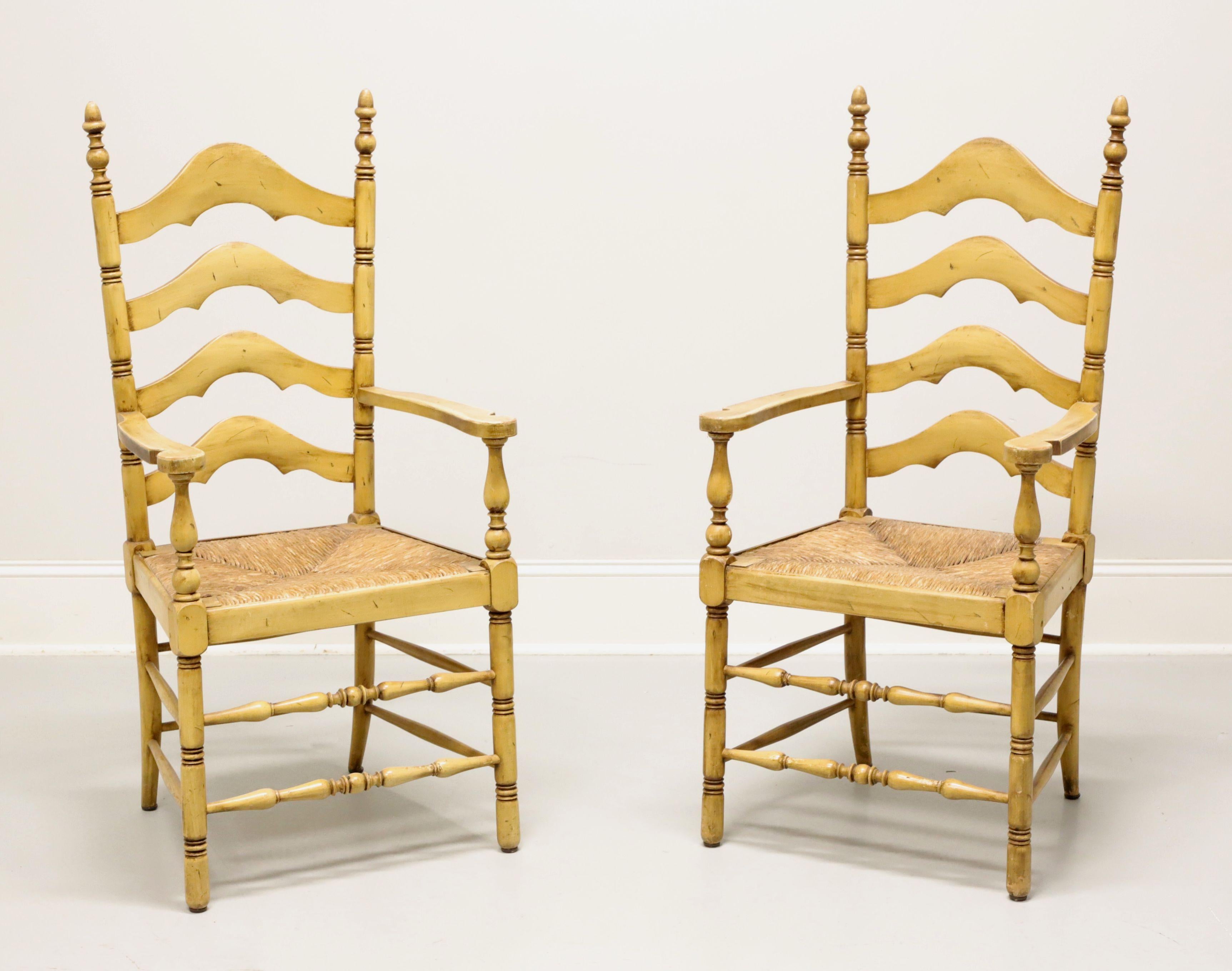 CAPE ANN CHAIRS Esszimmerstühle aus Ahornholz mit Leiterrückenlehne und Binsensitzen – Paar im Angebot 6