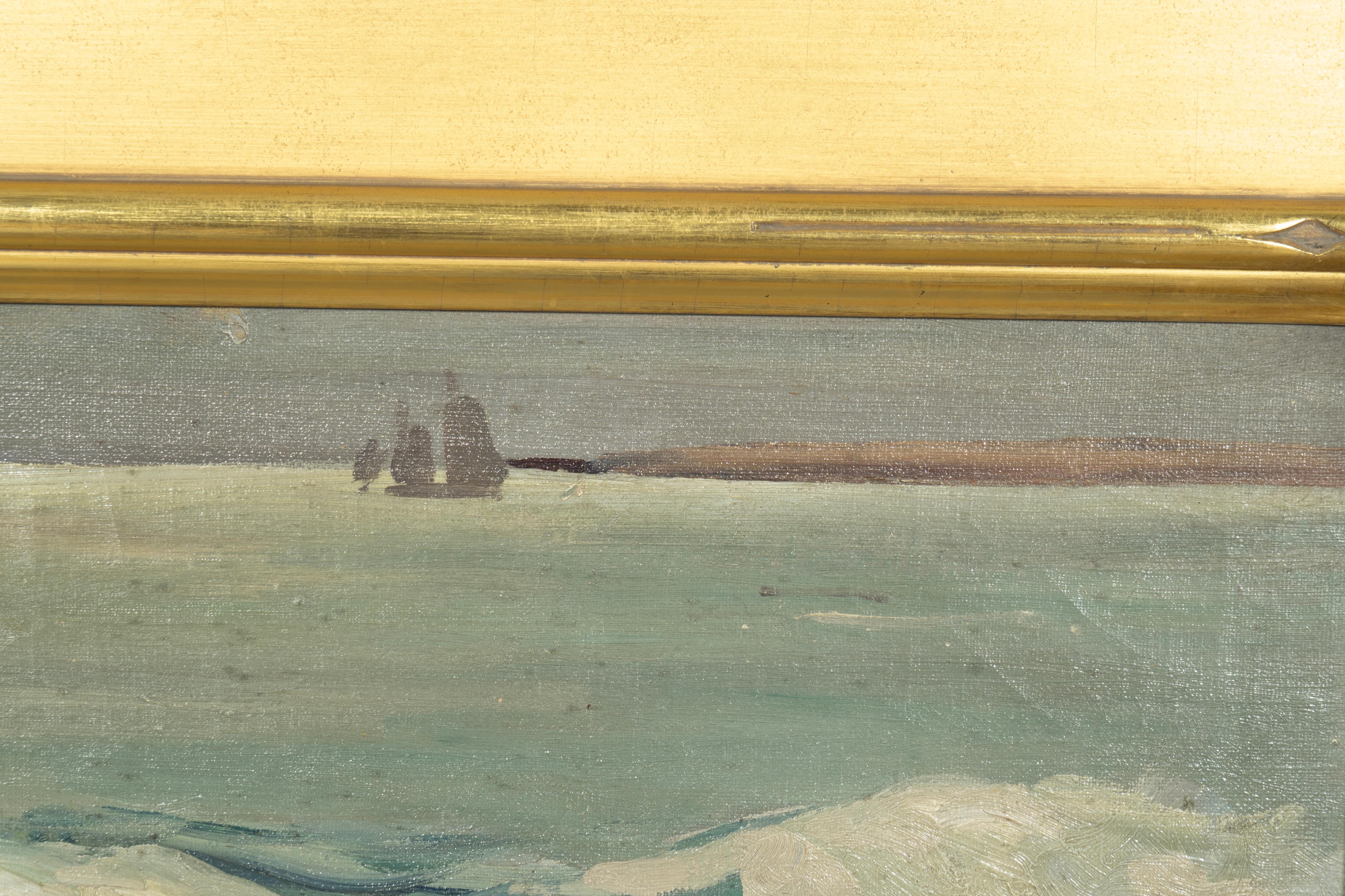 Cape Ann Oil On Canvas Painting By Lester Stevens For Sale 1