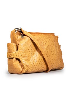 Cape Cobra Camel Ostrich Leather Bag