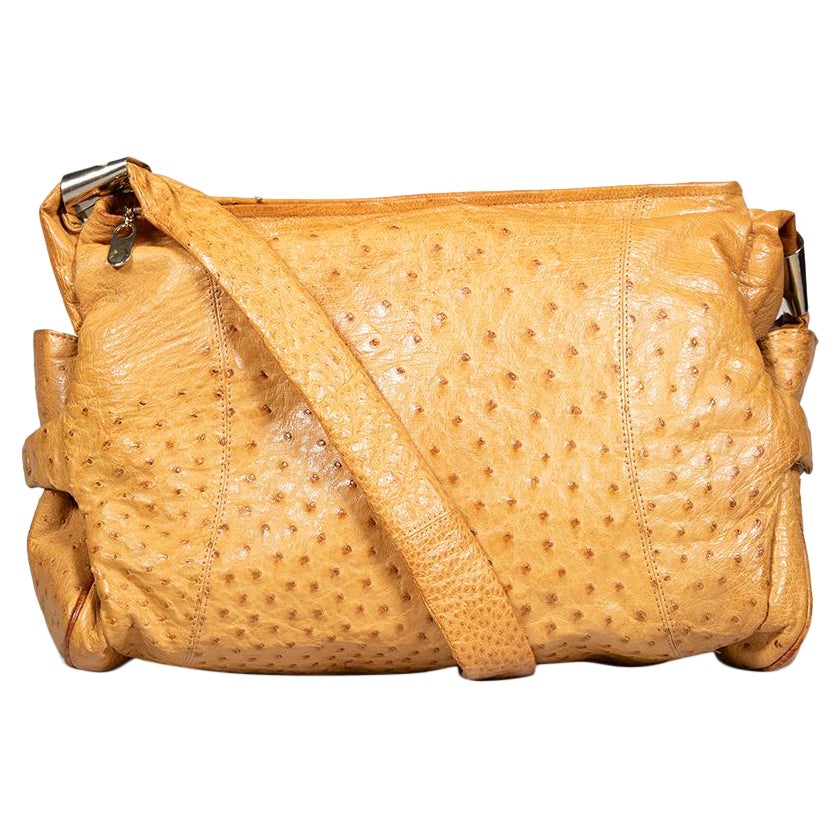 Cape Cobra Camel Ostrich Leather Bag