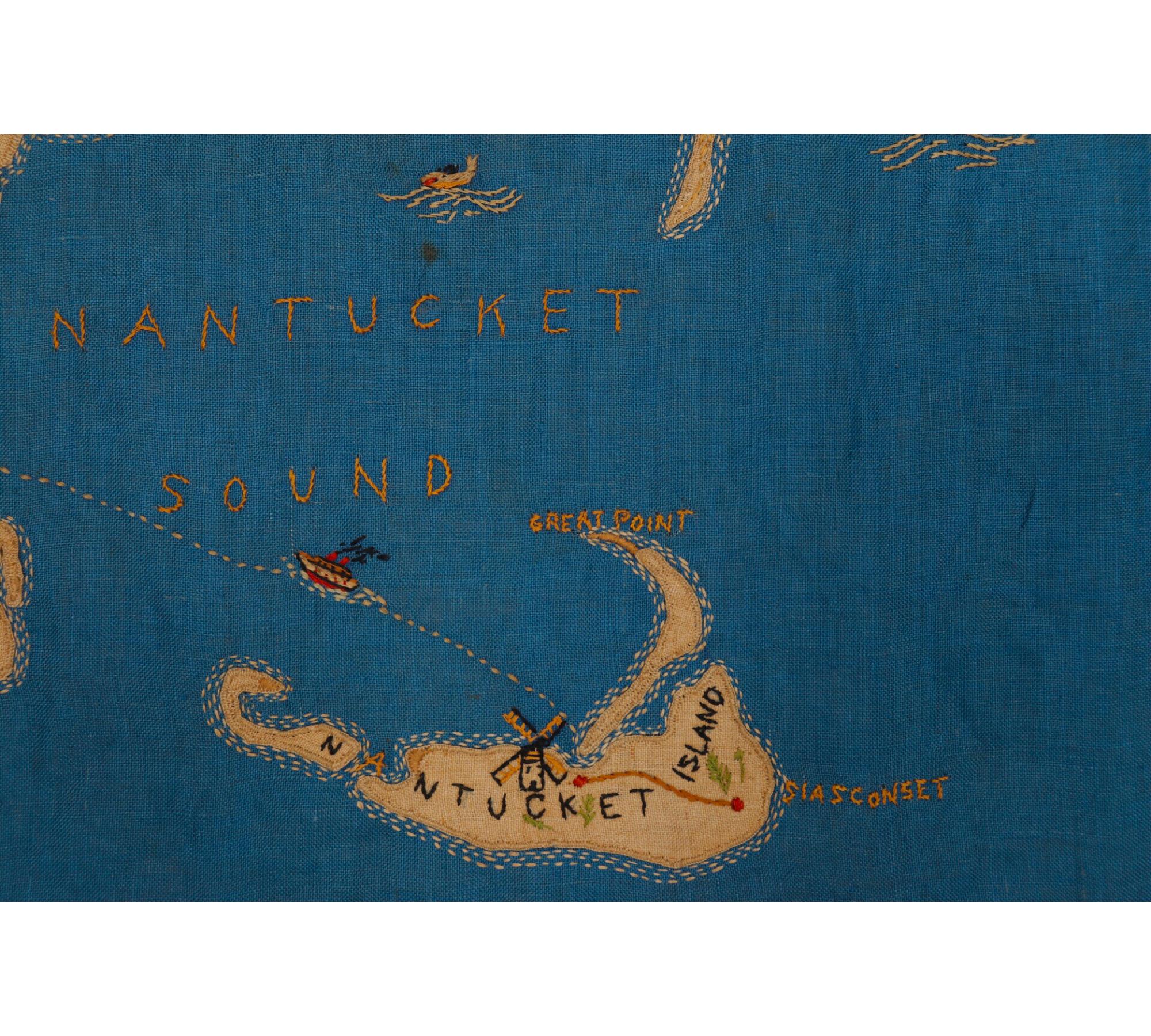 Cape Cod Embroidered Wall Hanging 2