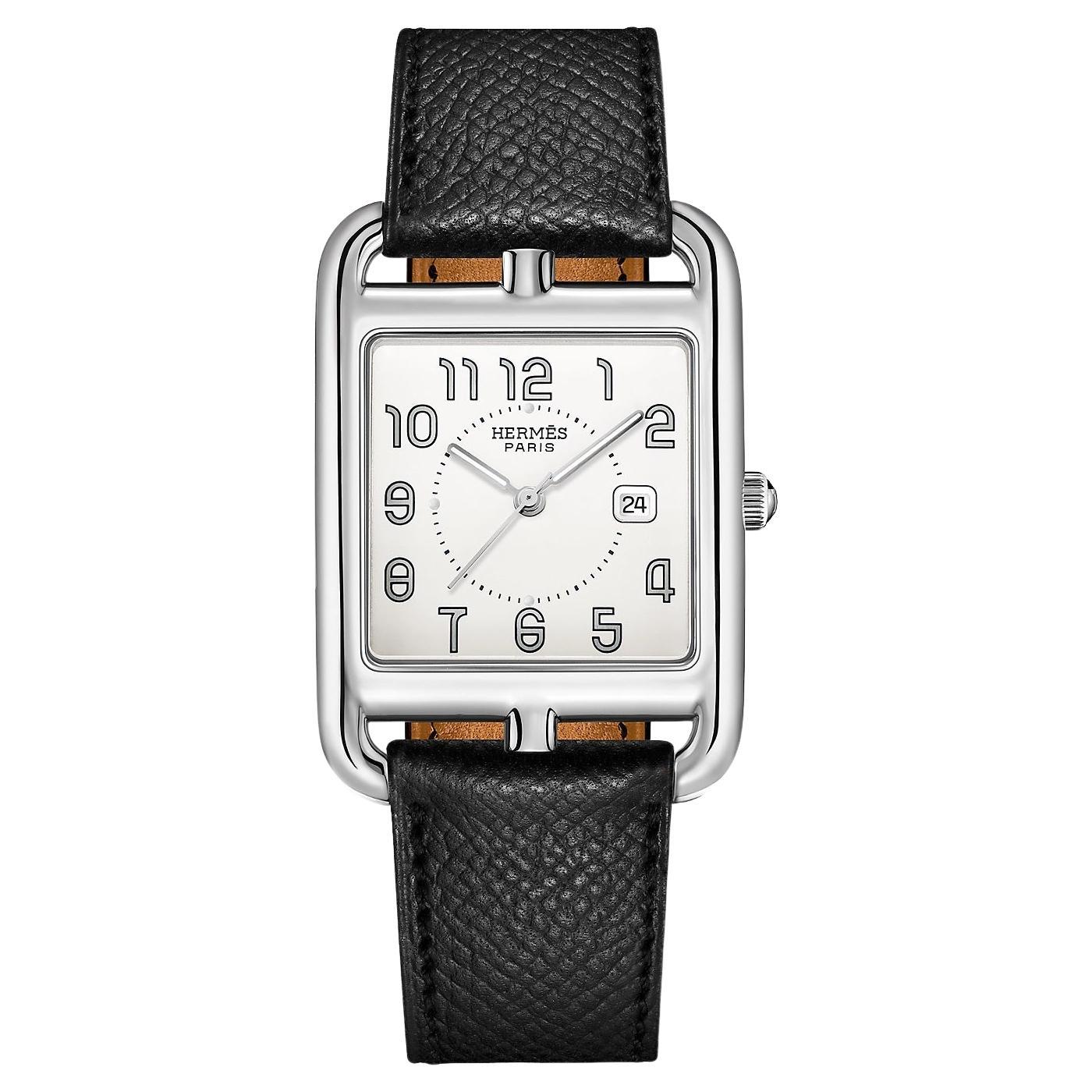 Hermès Large Stainless Steel Cape Cod Double Tour Watch