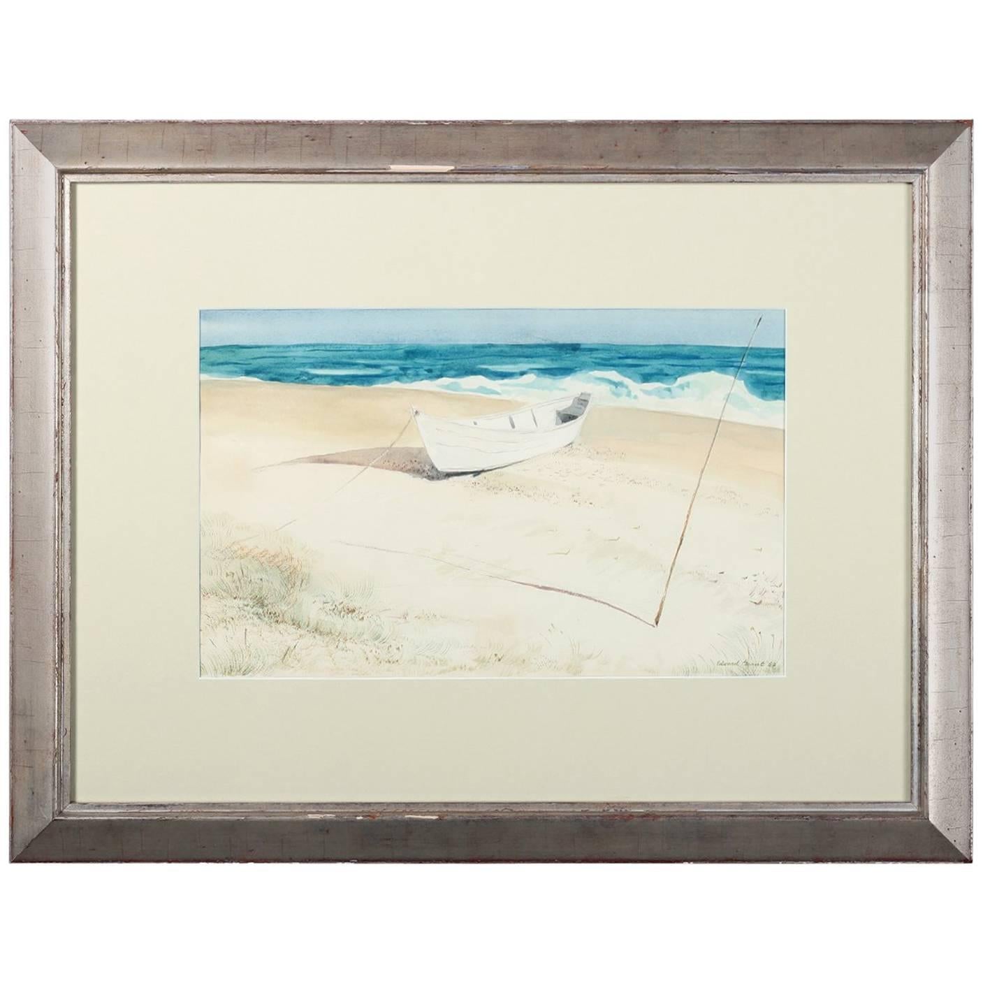 'Cape Henlopen' Watercolor Painting by American Artist Edward Grant, 1952 For Sale