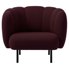 Cape Lounge Chair with Stitches Burgundy by Warm Nordic