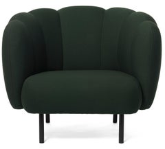 Cape Lounge Chair with Stitches Forest Green by Warm Nordic