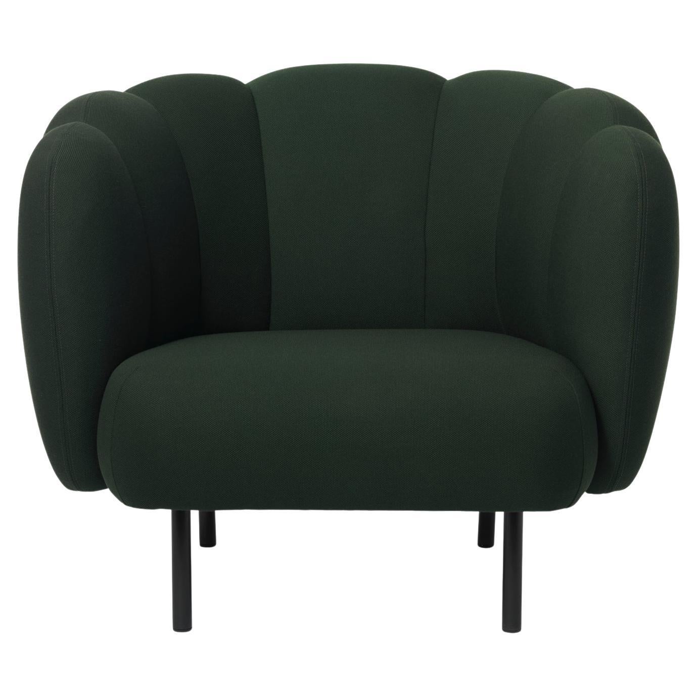 Cape Lounge Chair with Stitches Forest Green by Warm Nordic For Sale