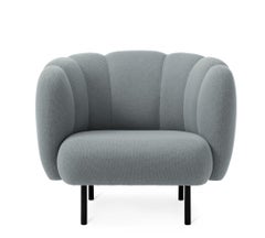 Cape Lounge Chair with Stitches Minty Grey by Warm Nordic
