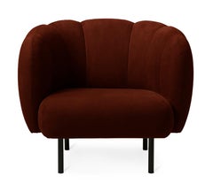 Cape Lounge Chair with Stitches Nabuk Terra by Warm Nordic