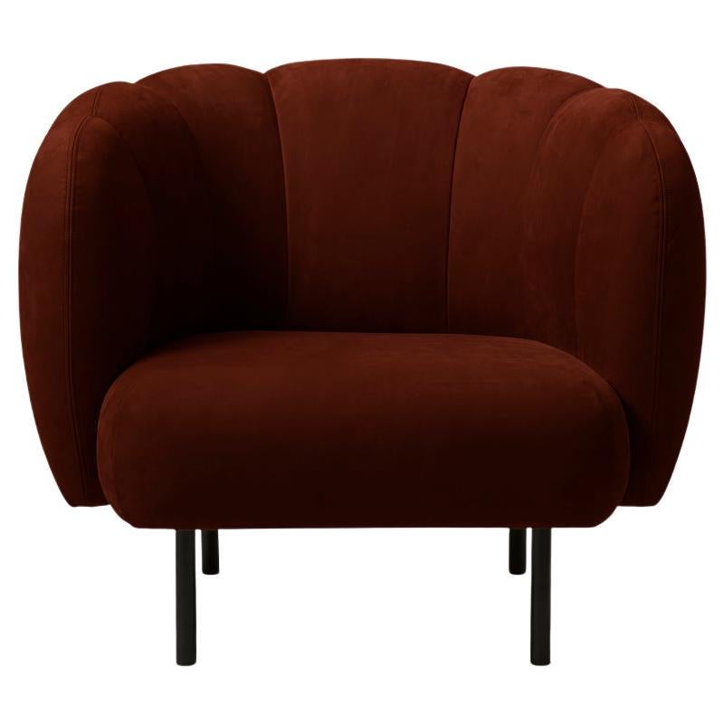 Cape Lounge Chair with Stitches Nabuk Terra by Warm Nordic For Sale at