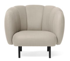 Cape Lounge Chair with Stitches Pearl Grey by Warm Nordic