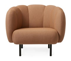 Cape Lounge Chair with Stitches Sprinkles Latte by Warm Nordic