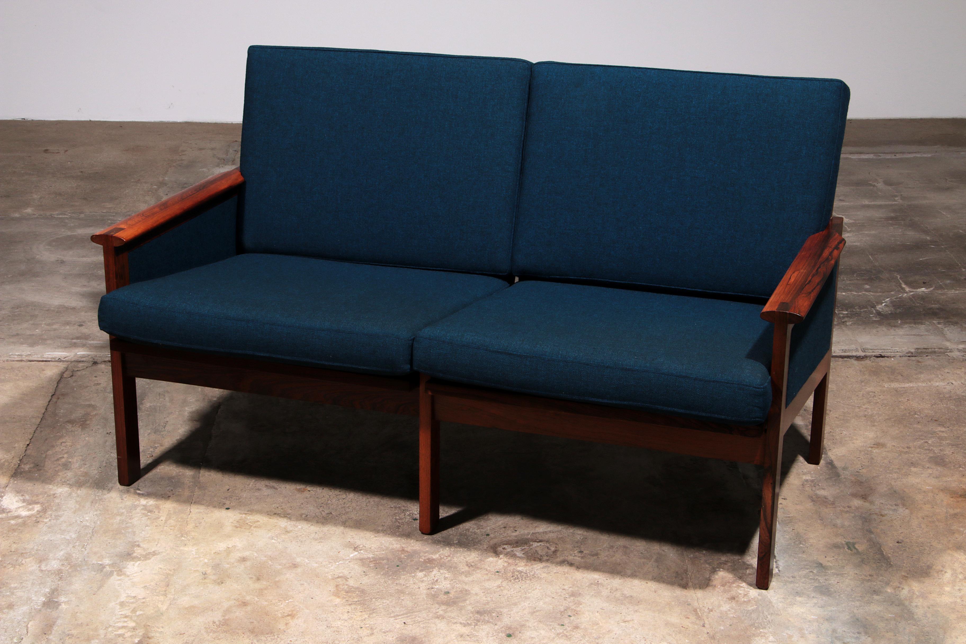 Scandinavian Modern Illum Wikkelsø for Niels Eilersen, Capella Bench and table 1960 For Sale