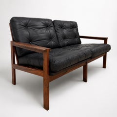 Capella Sofa by Illum Wikkelsø: Mid-Century Rosewood & Leather