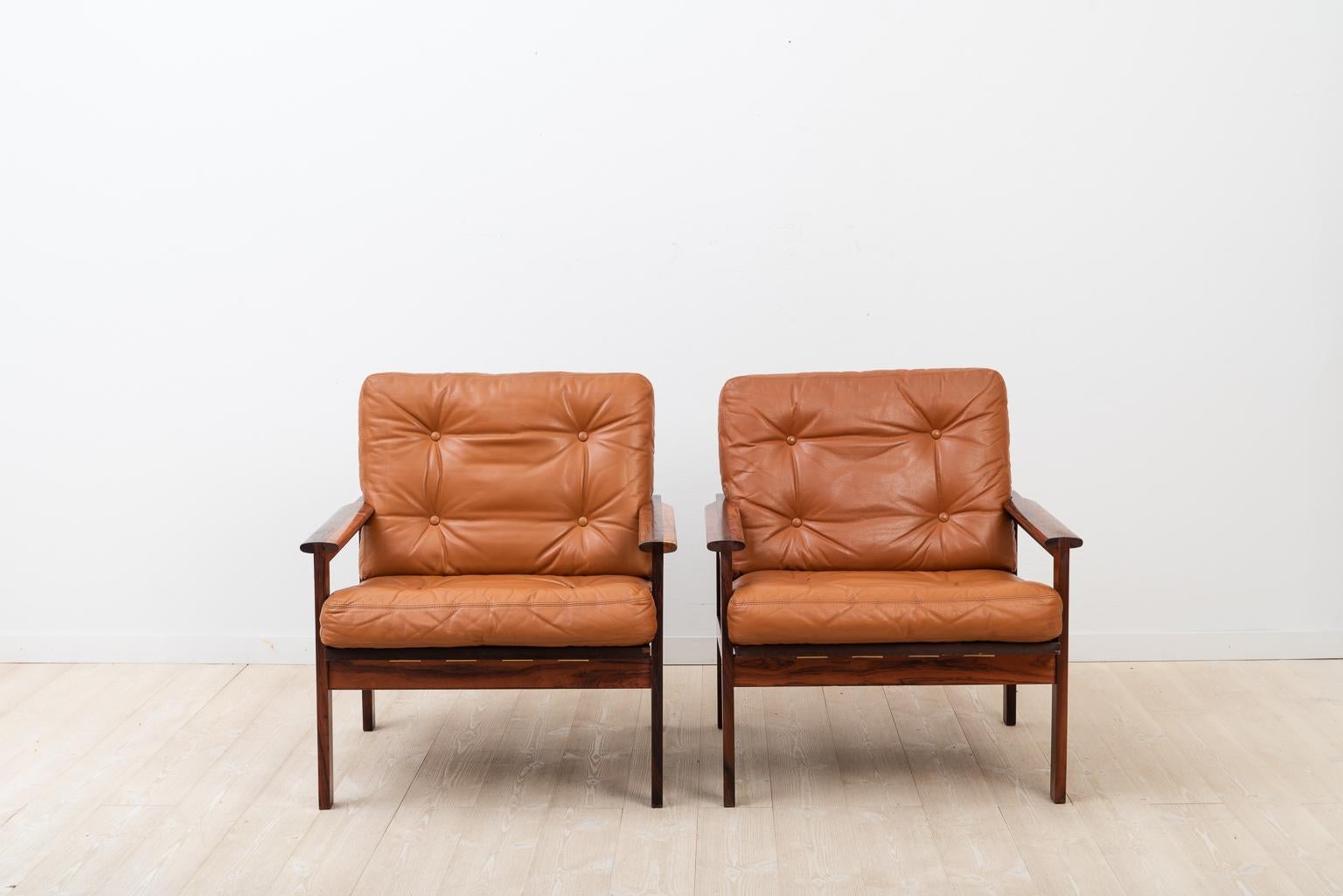 Leather Capella Sofa Group by Illum Wikkelsø, 1959