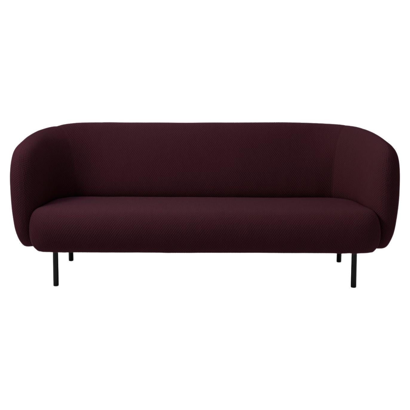 Caper 3 Seater Mosaic Dark Bordeaux by Warm Nordic